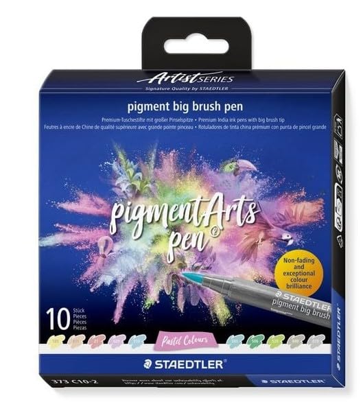 Staedtler – Big Brush – 10 Pcs Assorted – Pastel Colours (373 C10?2)