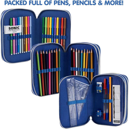 Cerda - Pencil Case With Accessories - Sonic (I-2700002296)