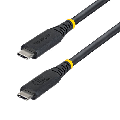 StarTech 50cm (1.6ft) USB4 Cable, 40Gbps, USB-IF Certified USB-C Cable, 240W, 8K 60Hz/4K 240Hz DP2.1, Thunderbolt 4 Compatible, Black