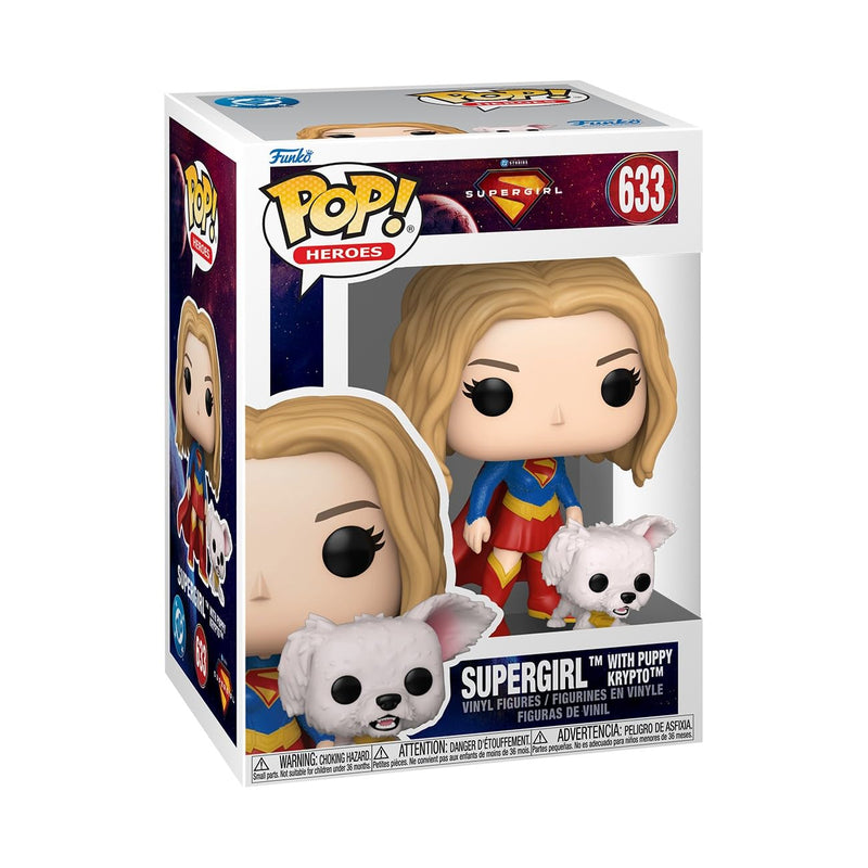 Funko Pop! & Buddy: Supergirl - Supergirl with Puppy Krypto - Collectable Vinyl Figure - Gift Idea - Official Merchandise - Toys for Kids & Adults - Marvel Fans - Figure for Collectors and Display