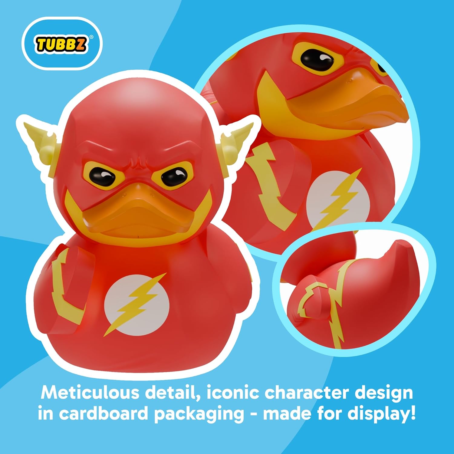 TUBBZ Boxed Edition: DC Comics - The Flash Cosplaying Rubber Duck Vinyl Figure – Official Collectible for Fans of DC Comics