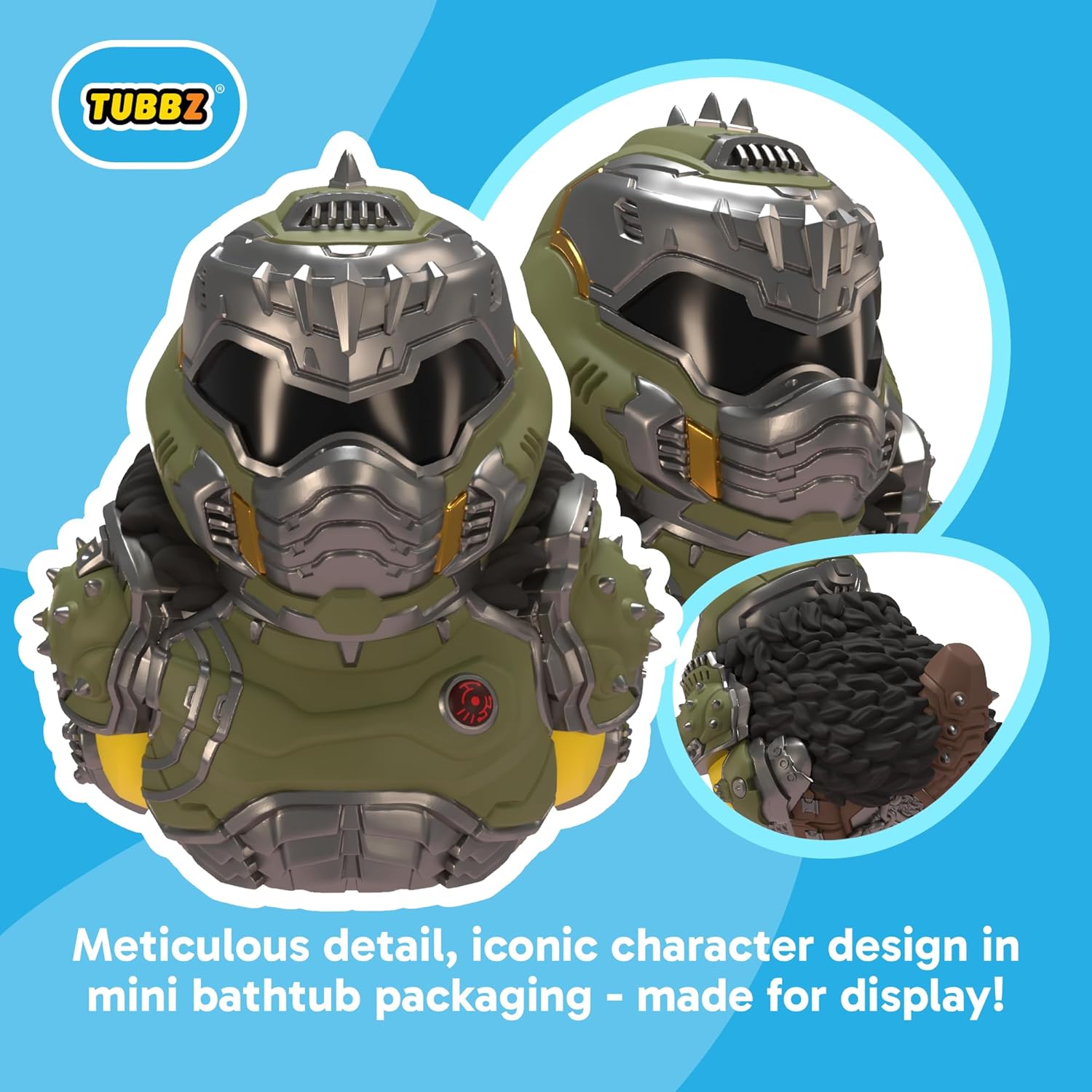 TUBBZ Mini: Doom Dark Ages - Doom Slayer Cosplaying Rubber Duck Vinyl Figure – Official Collectible for Fans of Doom Dark Ages