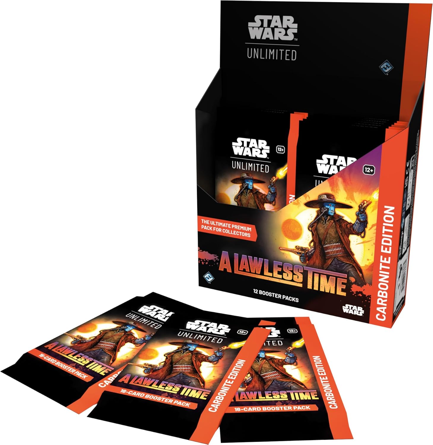 Asmodee Star Wars: Unlimited TCG A Lawless Time CARBONITE BOOSTER PACK - Premium Variant Cards Including Hyperspace Foil, Showcase & Exclusive Prestige Cards, Ages 12+, 2+ Players, 20 Minute Playtime