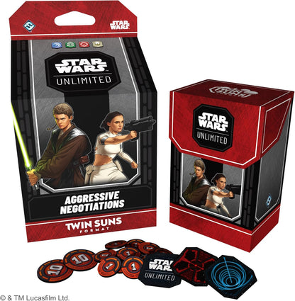 Asmodee | Star Wars: Unlimited TCG | Twin Suns DECK DISPLAY | 4 Prebuilt 80-Card Multiplayer Decks | Clone Wars Leaders | Legendary Cards & Exclusive Content | From Age 12 | 3 to 4 Players | 20 Min