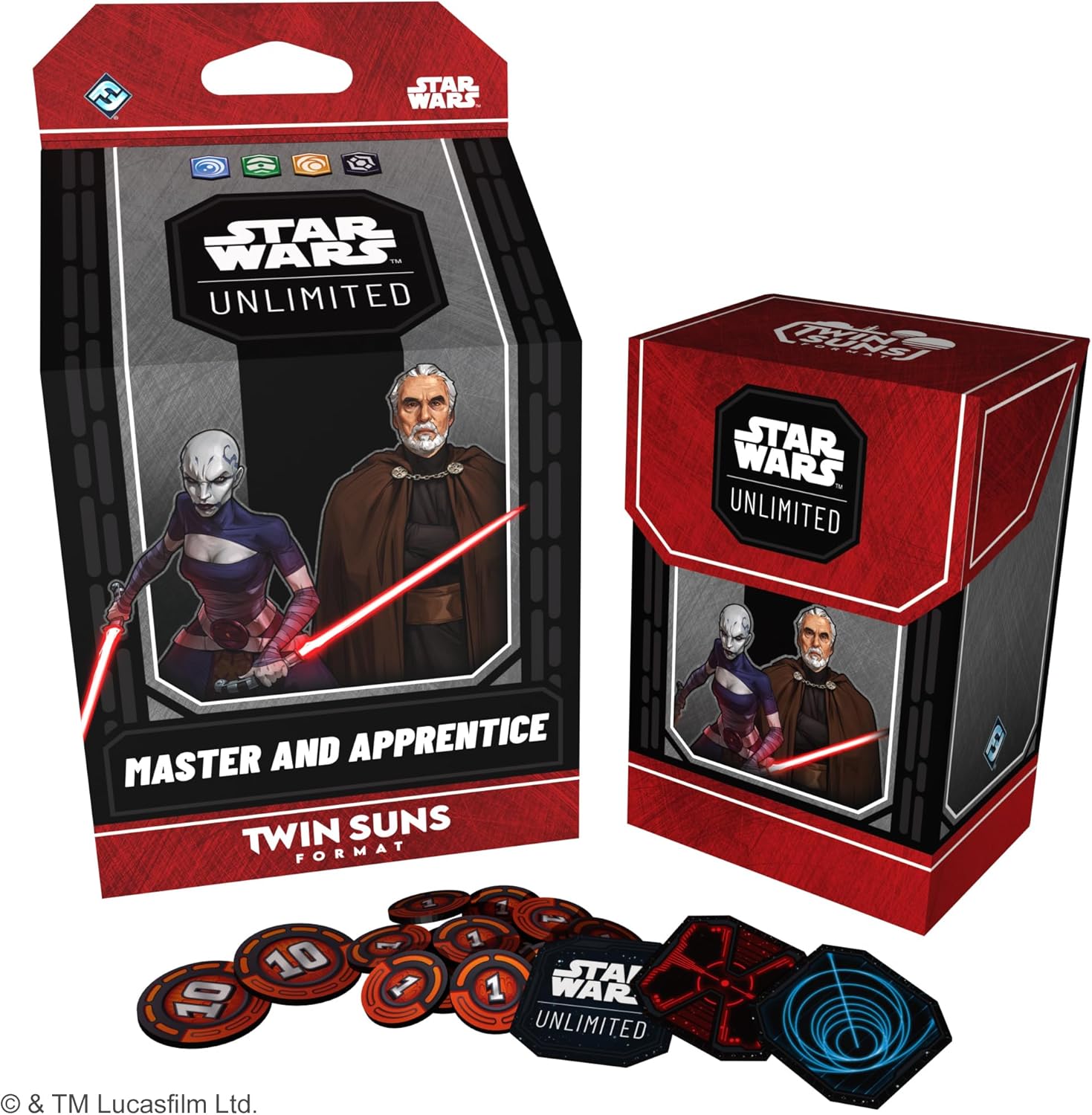 Asmodee | Star Wars: Unlimited TCG | Twin Suns DECK DISPLAY | 4 Prebuilt 80-Card Multiplayer Decks | Clone Wars Leaders | Legendary Cards & Exclusive Content | From Age 12 | 3 to 4 Players | 20 Min