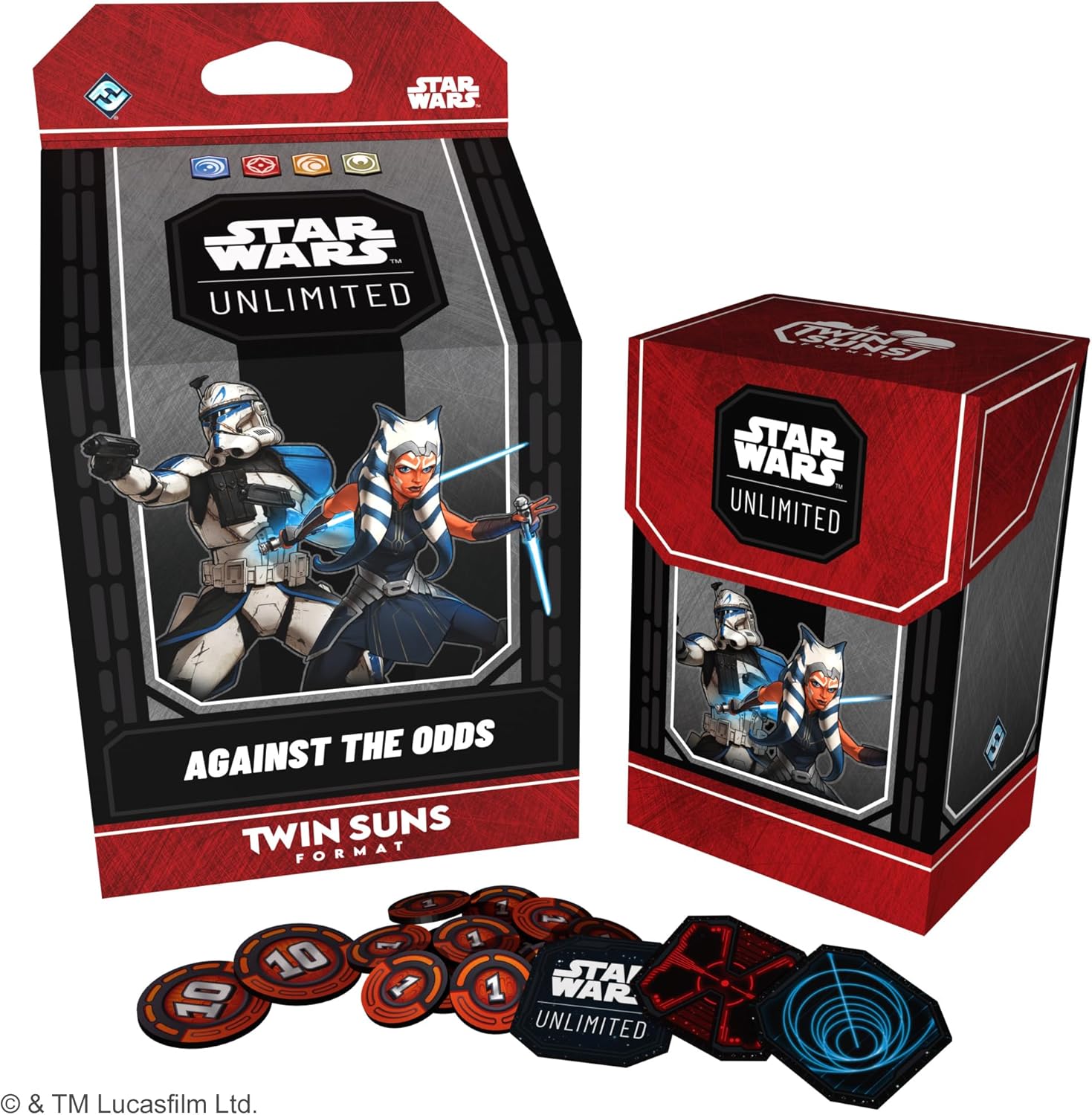 Asmodee | Star Wars: Unlimited TCG | Twin Suns DECK DISPLAY | 4 Prebuilt 80-Card Multiplayer Decks | Clone Wars Leaders | Legendary Cards & Exclusive Content | From Age 12 | 3 to 4 Players | 20 Min