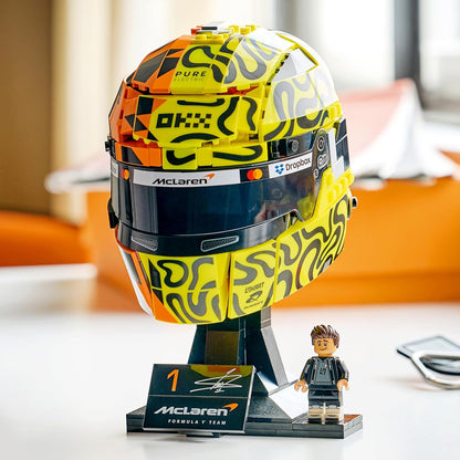 LEGO Editions McLaren Mastercard F1 Team Lando Norris Helmet - F1 Merchandise - Display Model Kit w/Collectible Minifigure - Gift for 14+ Year Old Boys & Adult Motorsport Fans - 43023