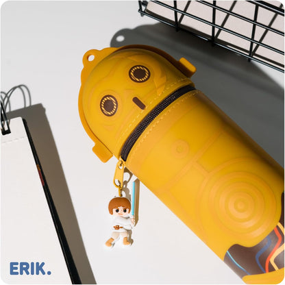 Grupo Erik Mäppchen Star Wars C-3PO 1 Fach - Stift Etui Schule - Federmäppchen Mädchen Schlampermäppchen Jungen Federtasche Star Wars Merch