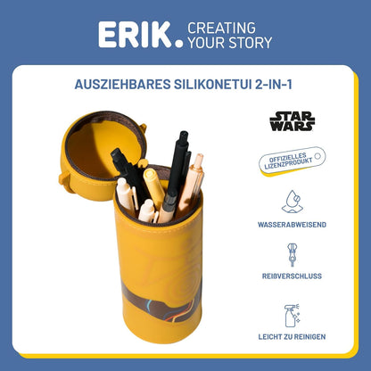 Grupo Erik Mäppchen Star Wars C-3PO 1 Fach - Stift Etui Schule - Federmäppchen Mädchen Schlampermäppchen Jungen Federtasche Star Wars Merch