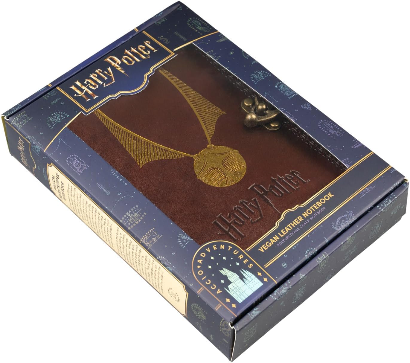Grupo Erik Leder Notizbuch Harry Potter Schnatz Notizblock Tagebuch für Erwachsene und Kinder Reisetagebuch Kunstleder - Harry Potter Geschenke Merch Frauen Männer Büro Einschulung