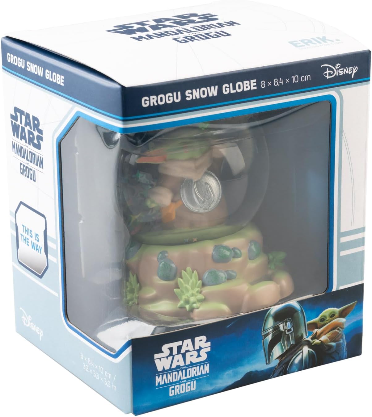 Grupo Erik Palla di Neve Star Wars, The Mandalorian - Palla di Vetro Decorativa Grogu Baby Yoda | Sfera di Neve (8 x 9 x 11 cm