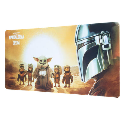 Grupo Erik Tappetino Mouse XXL Mandalorian e Grogu - Tappetino Scrivania Impermeabile e Antiscivolo 80x35cm | Mousepad, Accessori Gaming per Scrivania