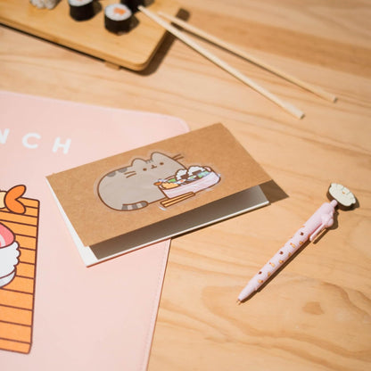 Grupo Erik Set 2 Stickers Pusheen Sushi Roll - Adesivi in Vinile Sagomati Kawaii per Laptop, Borraccia e Cellulare | Decorazioni Resistenti