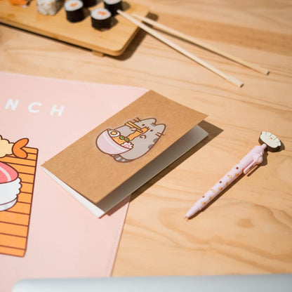 Grupo Erik Set 2 Stickers Pusheen Sushi Roll - Adesivi in Vinile Sagomati Kawaii per Laptop, Borraccia e Cellulare | Decorazioni Resistenti