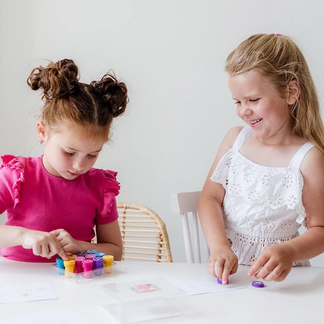 Care Bears Self-Inking Stamp Set (12 Pieces) | Lucky Bears Stamp Set for Children | No Ink Pad Required | Cute DIY Stamps for School & Gift Ideas
