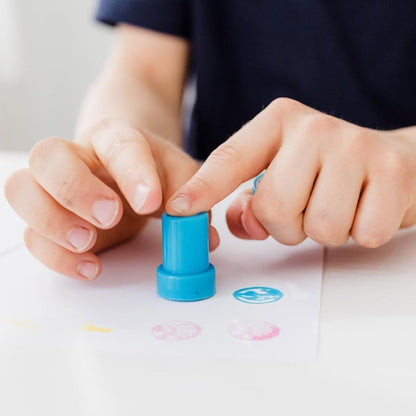 Care Bears Self-Inking Stamp Set (12 Pieces) | Lucky Bears Stamp Set for Children | No Ink Pad Required | Cute DIY Stamps for School & Gift Ideas