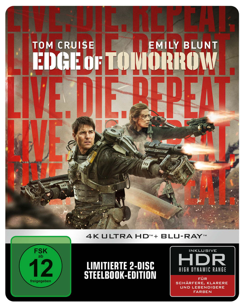 Live Die Repeat: Edge of Tomorrow (Steelbook, 4K-UHD+Blu-ray) (Reprint