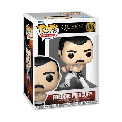 Funko POP! Rocks: Queen - Freddie Mercury - White Singlet - Collectable Vinyl Figure - Gift Idea - Official Merchandise - Toys For Kids & Adults - Model Figure for Collectors and Display