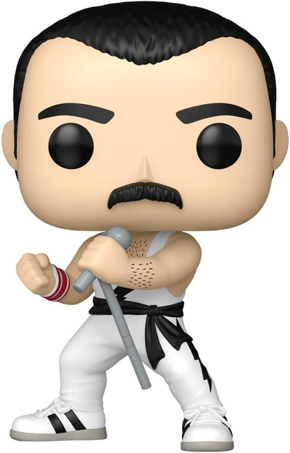 Funko POP! Rocks: Queen - Freddie Mercury - White Singlet - Collectable Vinyl Figure - Gift Idea - Official Merchandise - Toys For Kids & Adults - Model Figure for Collectors and Display