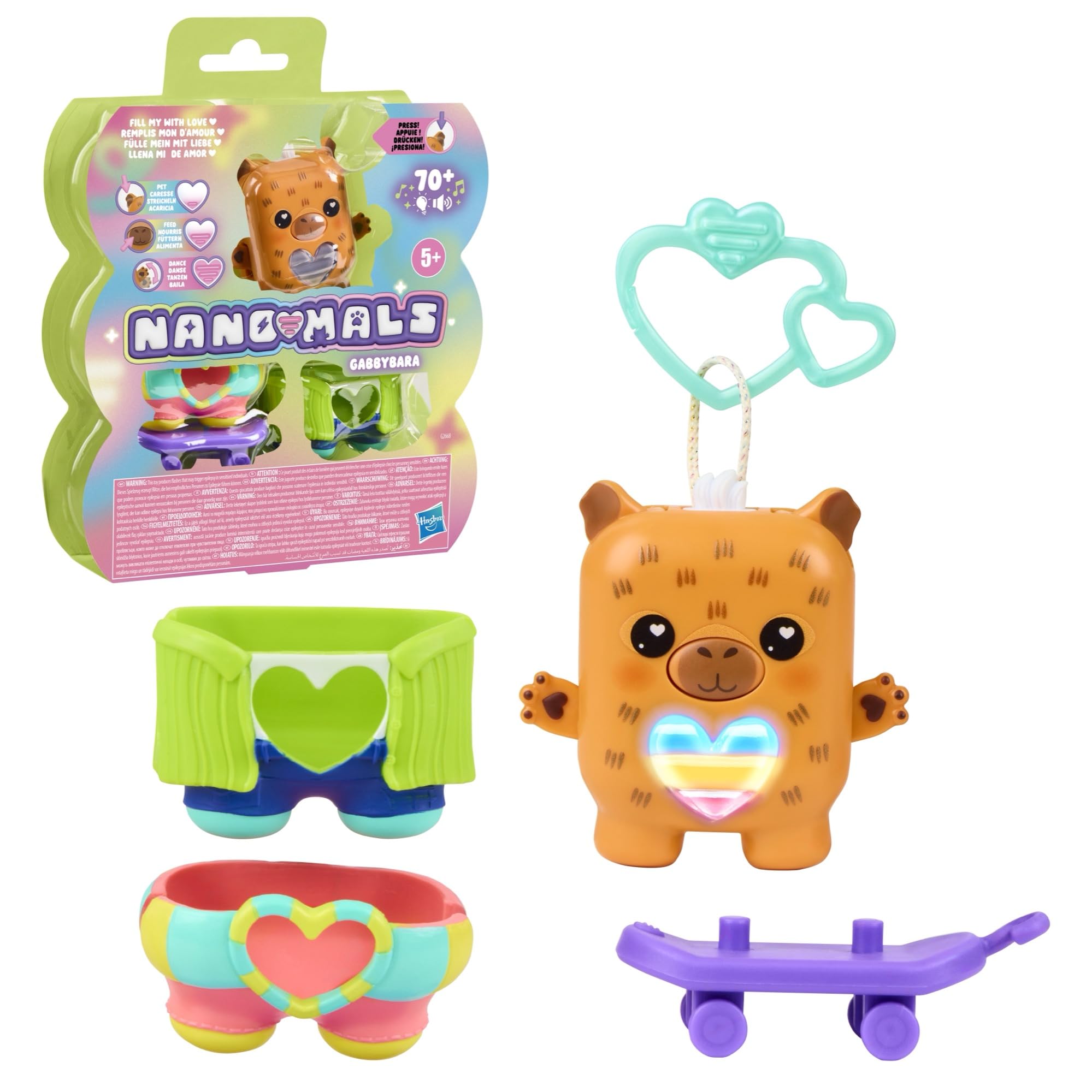 Gabbybara the Capybara, Electronic Pet Toy, 70+ Responses, Interactive Fidget Toys for Girls & Boys Ages 5+