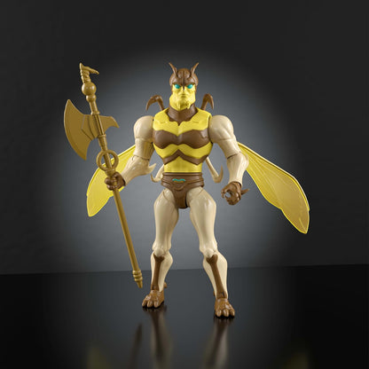 Masters of the Universe Origins Action Figure 200X Cartoon Collection Buzz-Off, 5.5 Inch 1980s MOTU Heroic Spy, Detailed Design, Long Handled Hatchet, JHK04