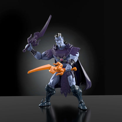 Masters of The Universe Origins Figurine Articulée Keldor de la Collection Cartoon Les Maîtres de l’Univers, Figurine de 14 cm, Reproduction détaillée avec Cape Amovible, 2 épées, JHK03