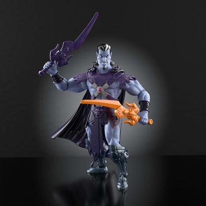 Masters of The Universe Origins Figurine Articulée Keldor de la Collection Cartoon Les Maîtres de l’Univers, Figurine de 14 cm, Reproduction détaillée avec Cape Amovible, 2 épées, JHK03