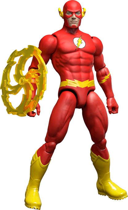 Mattel DC Premier 6.5 Inch The Flash Action Figure Series 1, Detailed Super Hero Design with 22 Articulations, Speed Effects & Lightning Bolts