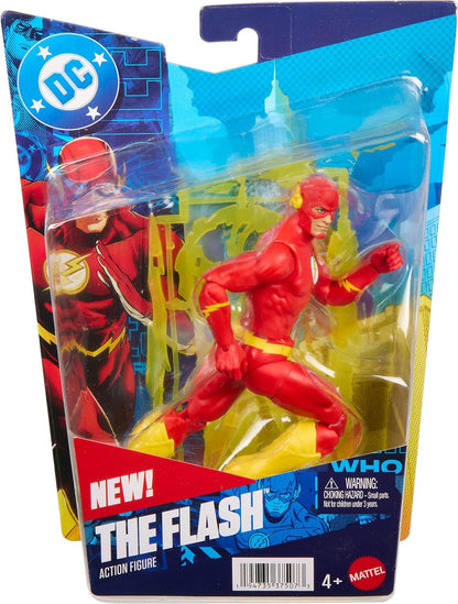 Mattel DC Premier 6.5 Inch The Flash Action Figure Series 1, Detailed Super Hero Design with 22 Articulations, Speed Effects & Lightning Bolts