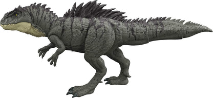 Mattel Jurassic World Colossal Chomp Giganotosaurus Figure with Multi-Direction Attack, 28 Inches Long & Posable, Back Spike Action Control, JKG93