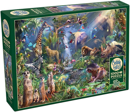 Cobble Hill 1000 Piece Puzzle - Into The Jungle - Sample Poster Included