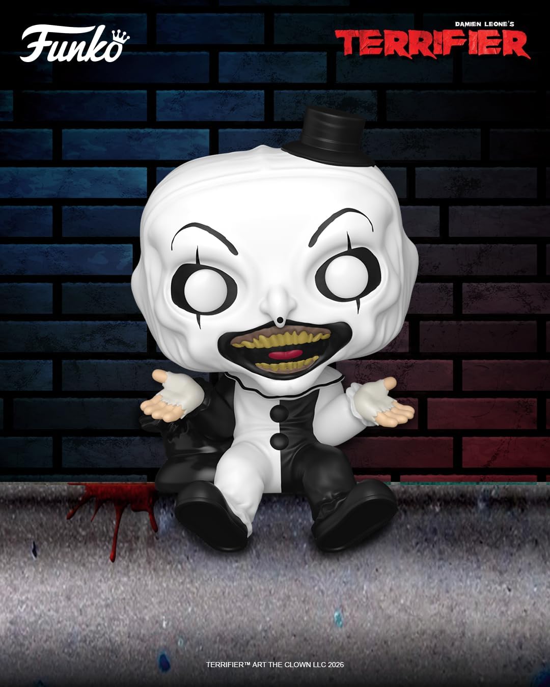 Funko POP! Movies: Terrifier - Art the Clown - Sitting - Shelf Sitter - Sammelbare Vinylfigur - Geschenkidee - Offizielles Merchandise - Spielzeug für Kinder & Erwachsene - Modellfigur für Sammler