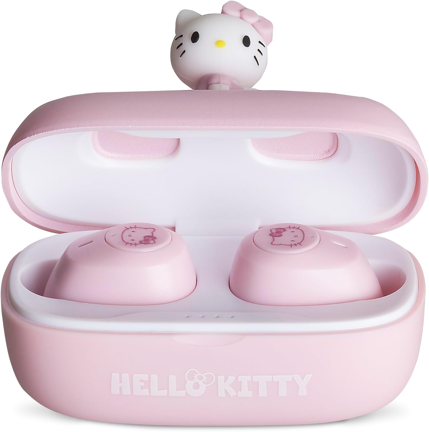OTL Technologies Hello Kitty 3D Collectable Character TWS Wireless Earphones with Charging Case, Pink