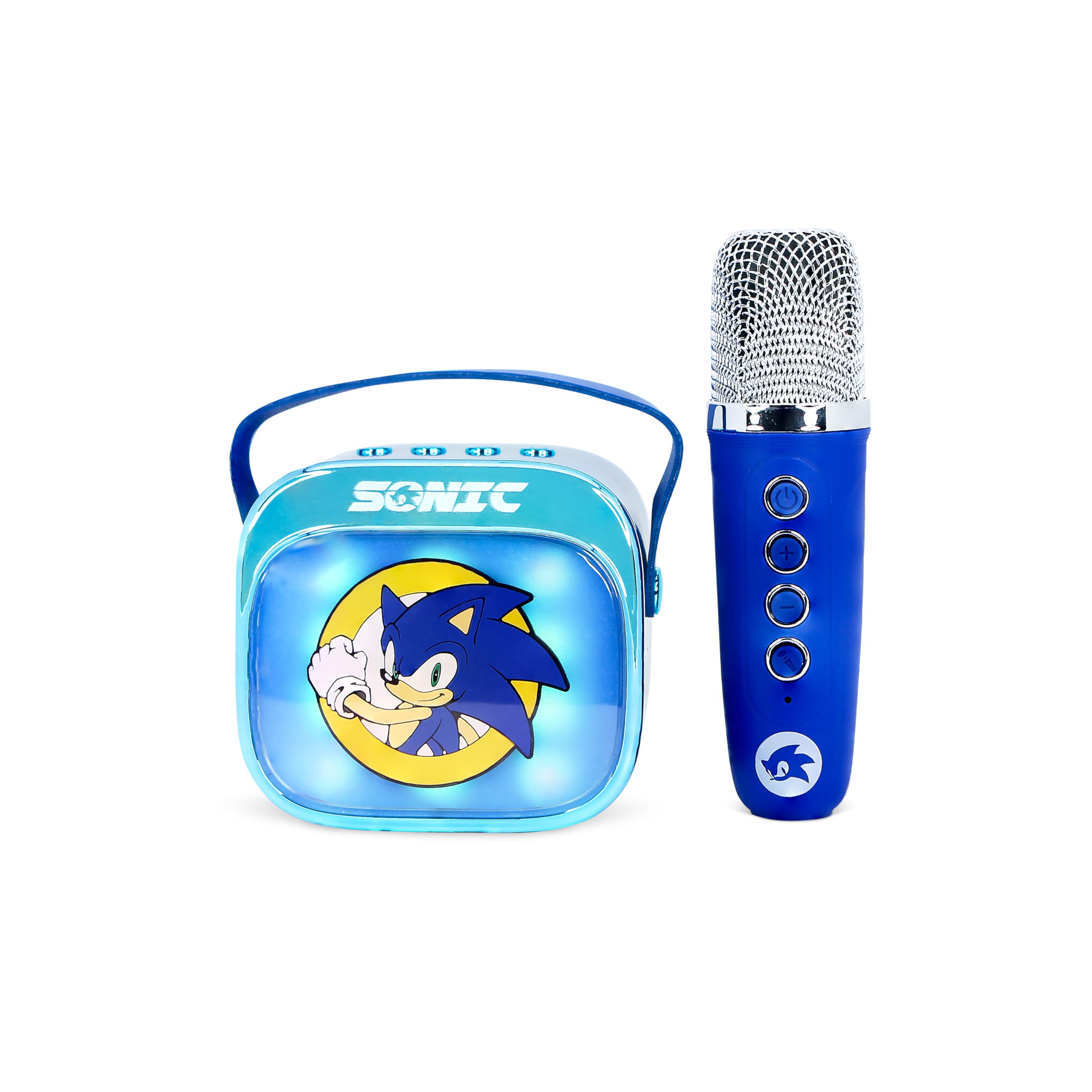 Otl - Light Up Wireless Karaoke Speaker W/ Microphone - Sonic The Hedgehog
