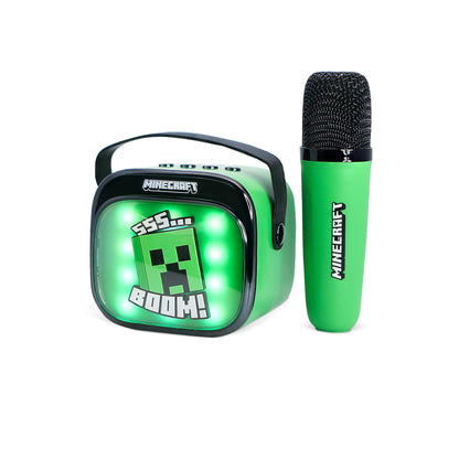 Otl - Light Up Wireless Karaoke Speaker W/ Microphone - Minecraft
