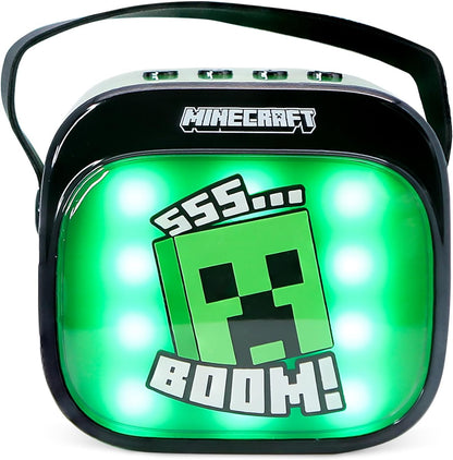 Otl - Light Up Wireless Karaoke Speaker W/ Microphone - Minecraft