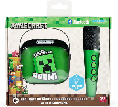Otl - Light Up Wireless Karaoke Speaker W/ Microphone - Minecraft