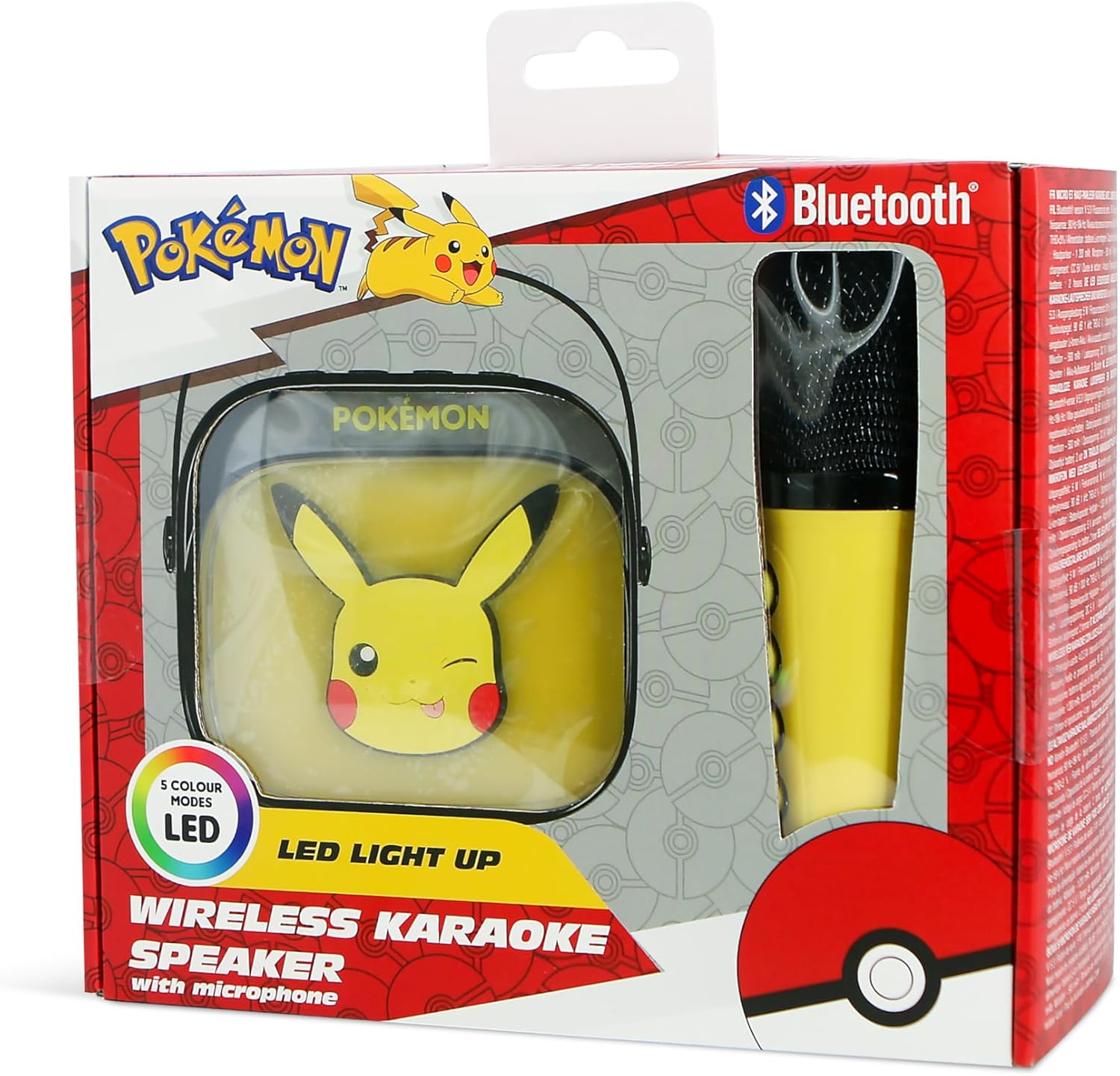 Otl - Light Up Wireless Karaoke Speaker W/ Microphone - Pikachu