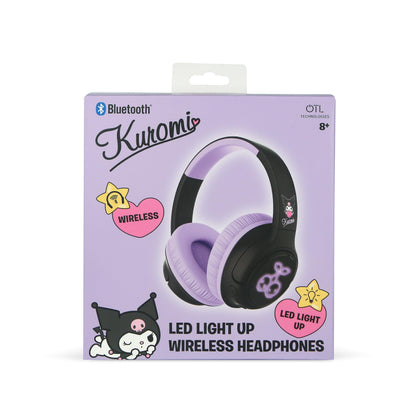 OTL Technologies KU1526 Kuromi Wireless Headphones with LED Light Up Feature - Black