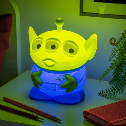 Paladone Disney Pixar Toy Story Alien SquishyGlo Rechargeable Silicone Night Light, 17cm, 1–3 Hour Timer, 3 Brightness Levels, Officially Licensed