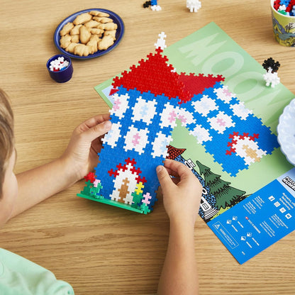 Plus Plus Building Blocks Toy - 2D Puzzle By Number Moominvalley House & 3D Moomin, Snorkmaiden, Moominmamma & Moominpappa, STEM Toys - Girls and Boys Toys Age 5 Plus, Moomin House 275 pcs