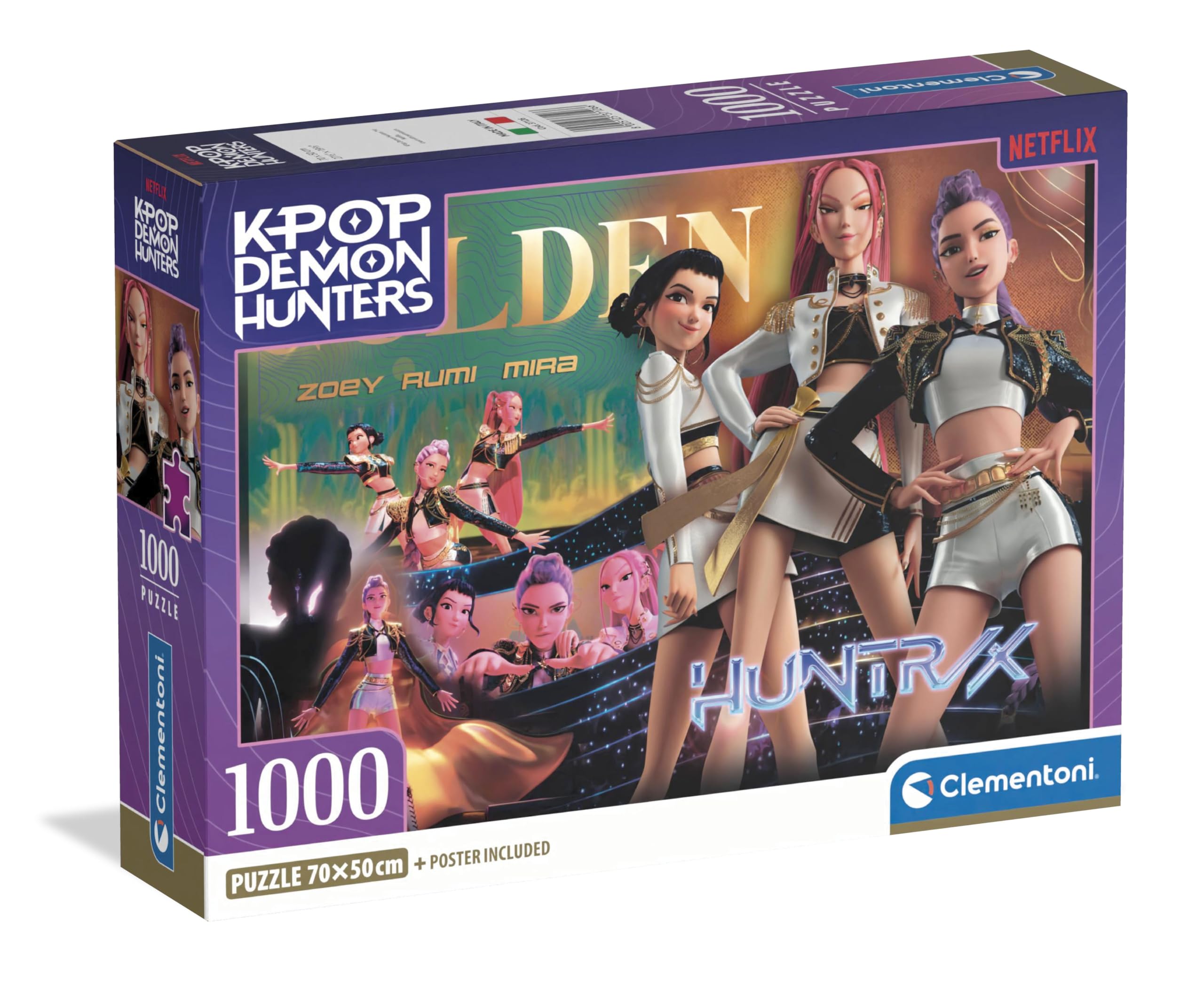 Clementoni Kpop Demon Hunters Puzzle 1000 Teile Erwachsene - Puzzle Erwachsene in 70 x 50 cm - Puzzle Erwachsene anspruchsvoll von Clementoni 37126
