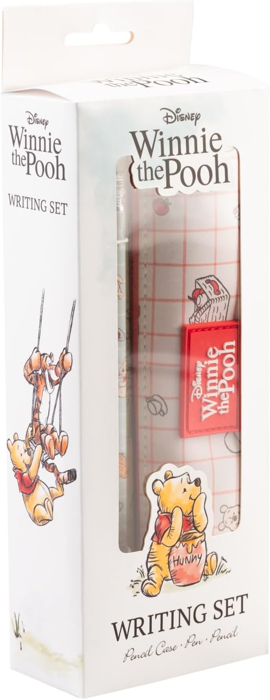 Grupo Erik Set Mini Astuccio Winnie the Pooh - Astuccio Piccolo Portapenne con Penna e Matita Incluse, Chiusura a Zip | Back to School: Cancelleria Scuola Media e Ufficio 21 x 4,5 cm