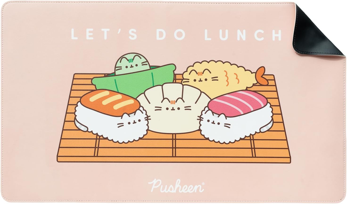 Grupo Erik Tappetino Mouse XXL Pusheen - Tappetino Scrivania Impermeabile e Antiscivolo in Pelle Vegana 35x60 cm | Mousepad, Accessori Gaming per Scrivania