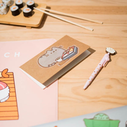 Grupo Erik Set 2 Stickers Pusheen Sushi Roll - Adesivi in Vinile Sagomati Kawaii per Laptop, Borraccia e Cellulare | Decorazioni Resistenti