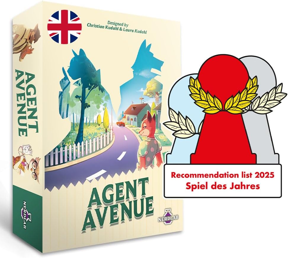 Agent Avenue (English Version) - Strategy Card Game, 2-4 Players, 10-15 Min, 8+ Years, on The Recommendation List for Spiel des Jahres 2025