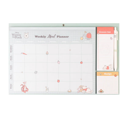Grupo Erik Pianificatore Settimanale Pasti A4 Winnie the Pooh - Menu Settimanale Planner Magnetico da Frigo per Dieta con Lista della Spesa, Spazio per Note e Penna (21 x 29,7 cm) | Più di 50 Fogli