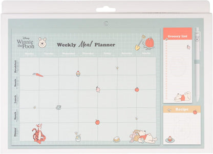 Grupo Erik Pianificatore Settimanale Pasti A4 Winnie the Pooh - Menu Settimanale Planner Magnetico da Frigo per Dieta con Lista della Spesa, Spazio per Note e Penna (21 x 29,7 cm) | Più di 50 Fogli
