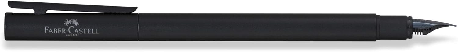 Faber-Castell Neo Slim Fountain Pen Metal Black Matt Spring EF matt black