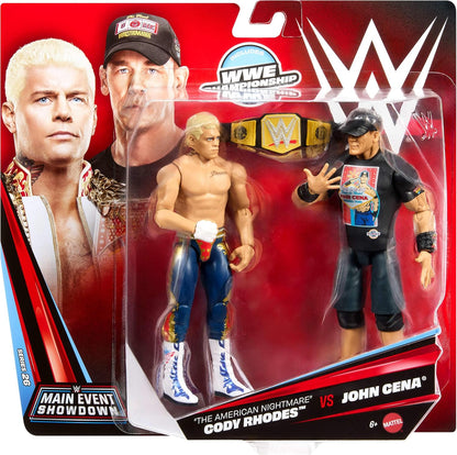 Mattel WWE Hand Event Showdown John Cena vs The American Nightmare Cody Rhodes (Pack of 2